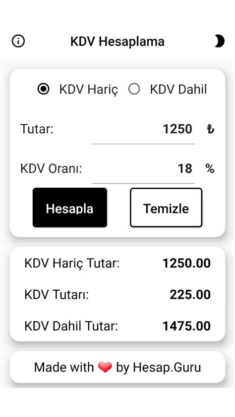 Çift kdv hesaplama